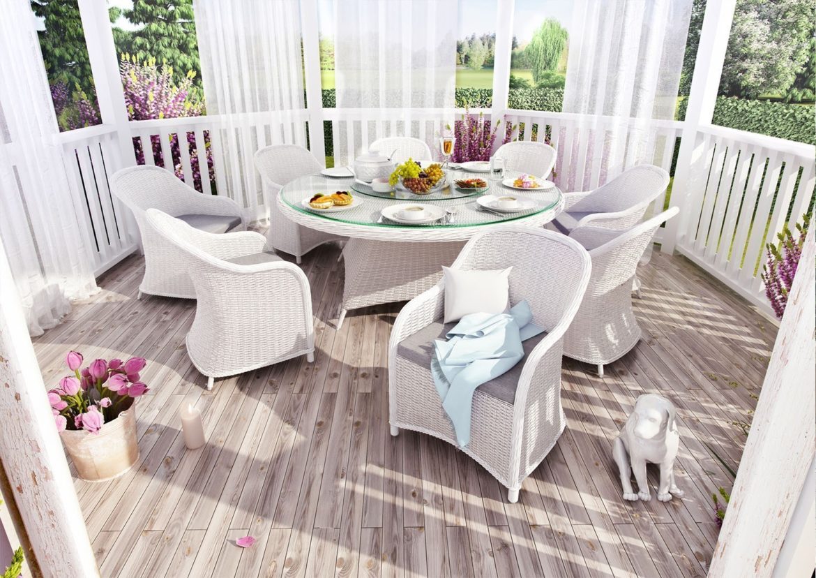 Zestaw mebli ogrodowych z technorattanu