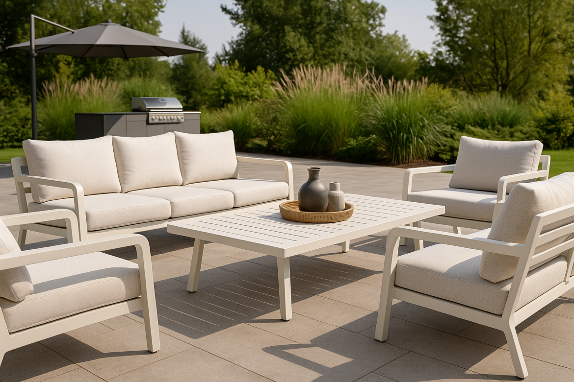 Zestawy mebli ogrodowych w jasnych kolorach – styl i wygoda na Twoim tarasie